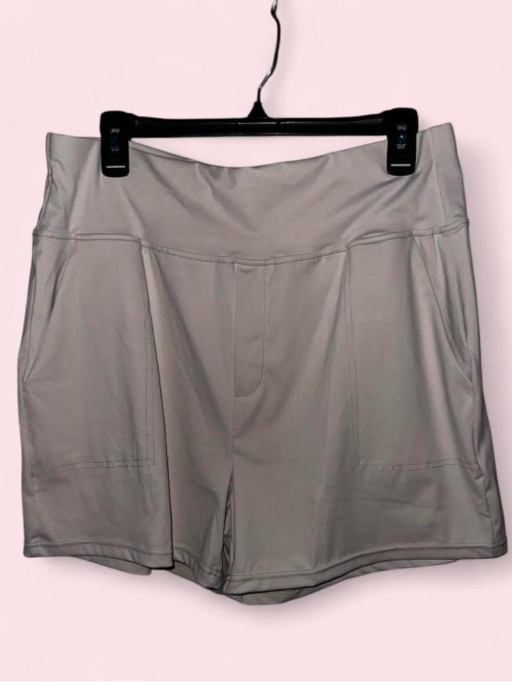 Source Unknown Light Gray Athletic Pull-On Shorts
